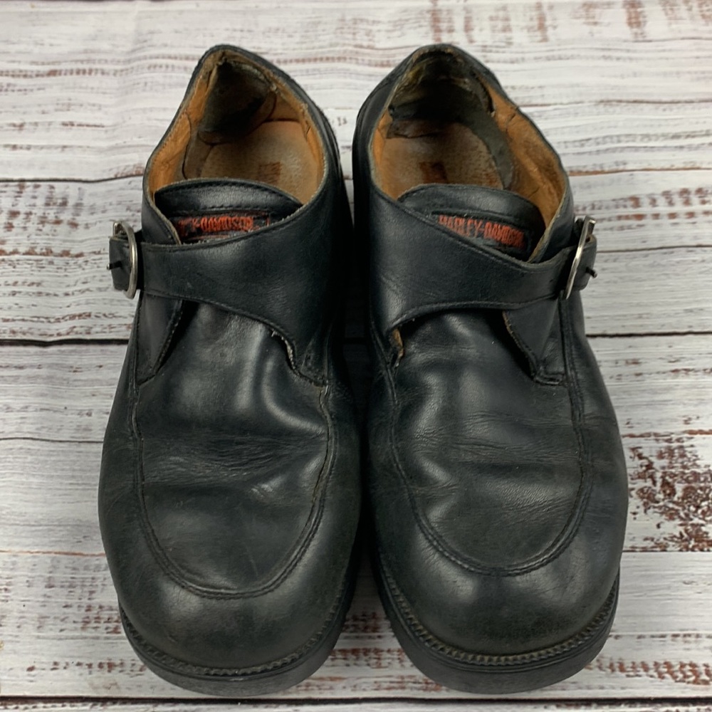 Harley Davidson short black ankle boots size 7 - Picture 3 of 11